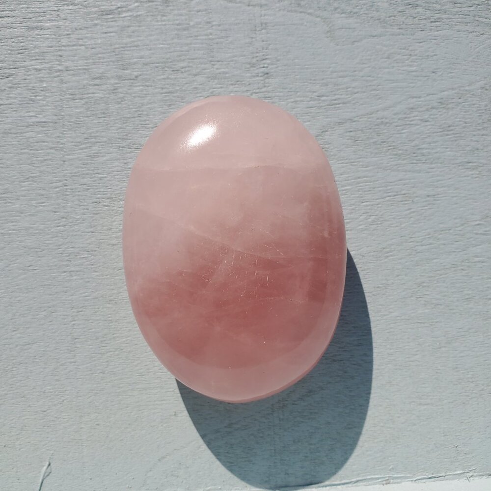 Rose Quartz Palm Pillow Stone Pink (XY12)